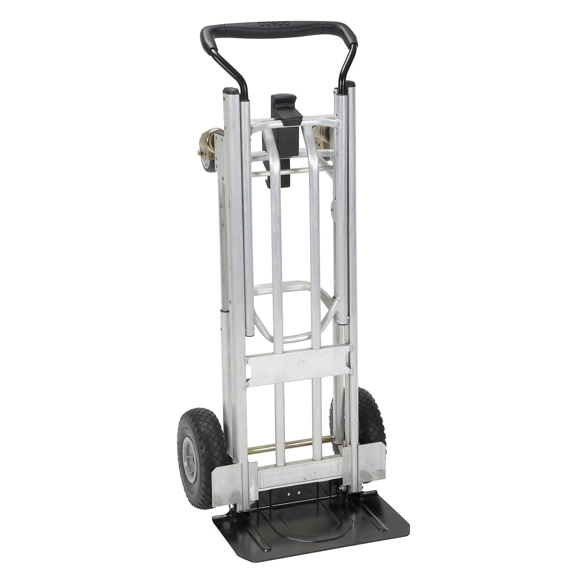 Cosco, 4in.-1 Folding Hand Truck w/Flat-Free Wheels, Load Capacity 1000 lb, Height 29.25 in, Material Steel, Model# 12323ASB1E